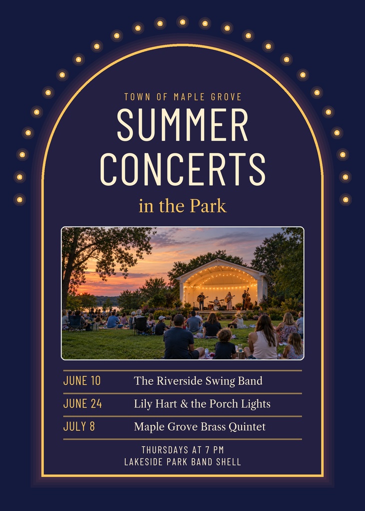 Preview for Summer Concerts In The Park 5 × 7 Invitation Template
