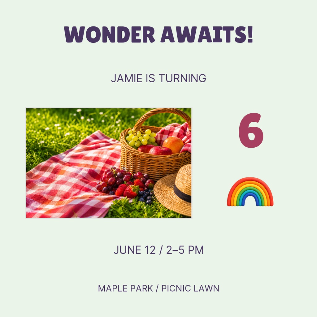 Preview for Six And Full Of Wonder Square Post Template