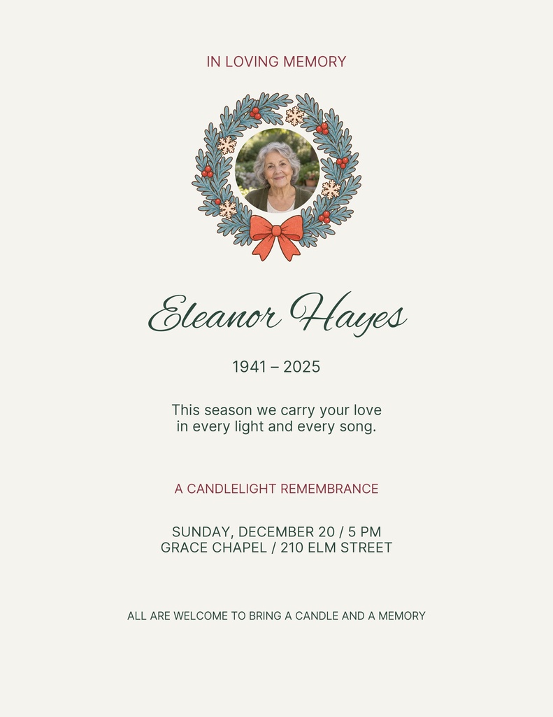 Preview for Remembered This Season Letter Flyer Template