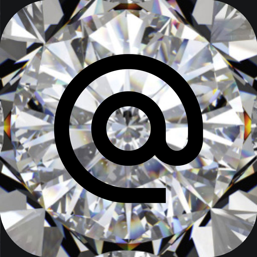 Email icon on a diamond