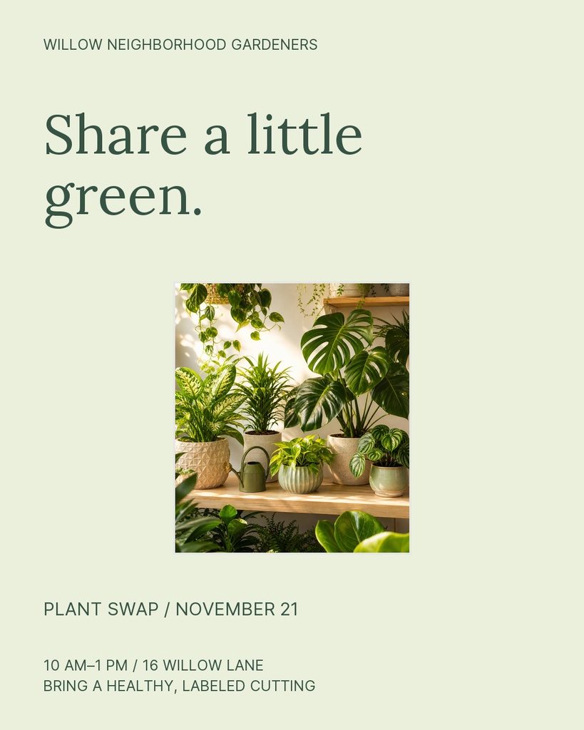 Preview for The Garden Swap Portrait Post Template