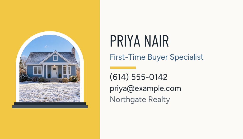 Preview for Ready To Buy Your First Home? Agent Contact Card Template