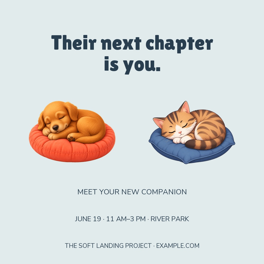 Preview for A Soft Landing Square Post Template