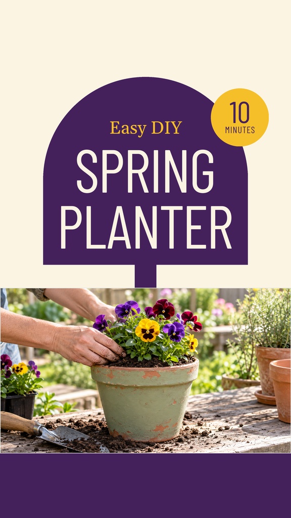 Preview for Easy Spring Planter In 10 Minutes Static Reel Cover Template