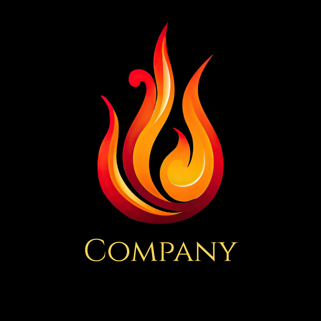 Stylized flame logo with the word COMPANY written below it