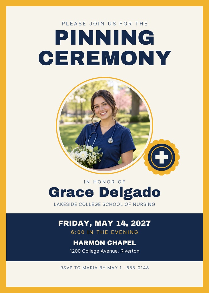 Preview for Pinned And Proud 5 × 7 Invitation Template