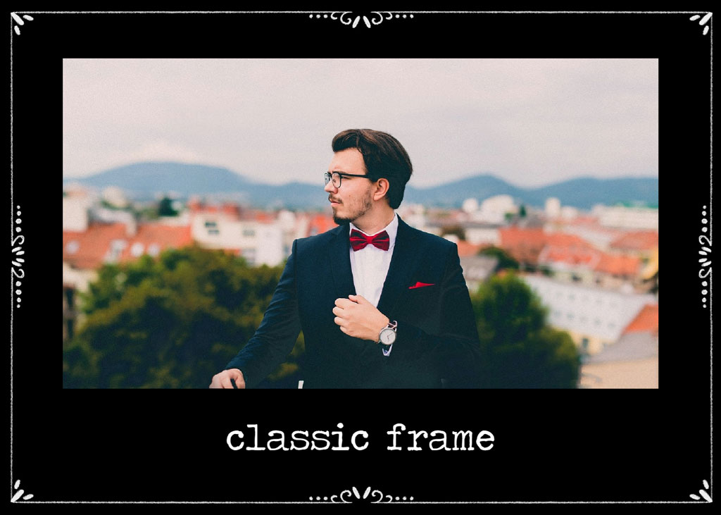 Man in tuxedo adjusting bow tie