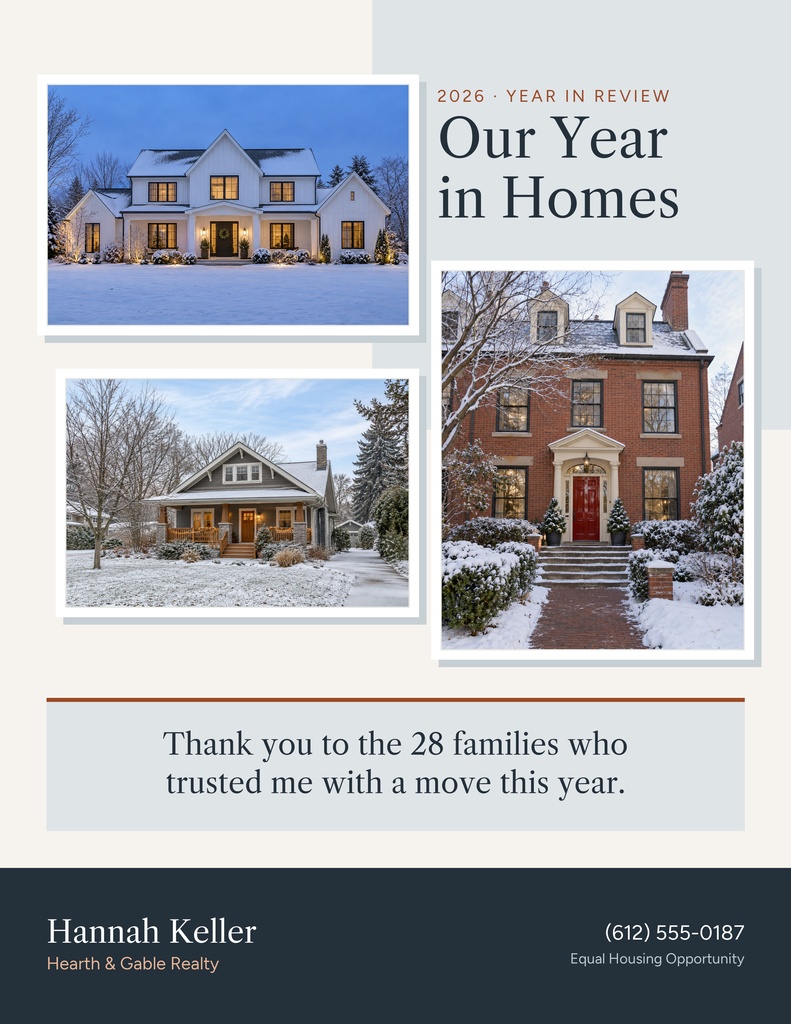 Preview for Our Year In Homes Letter Flyer Template
