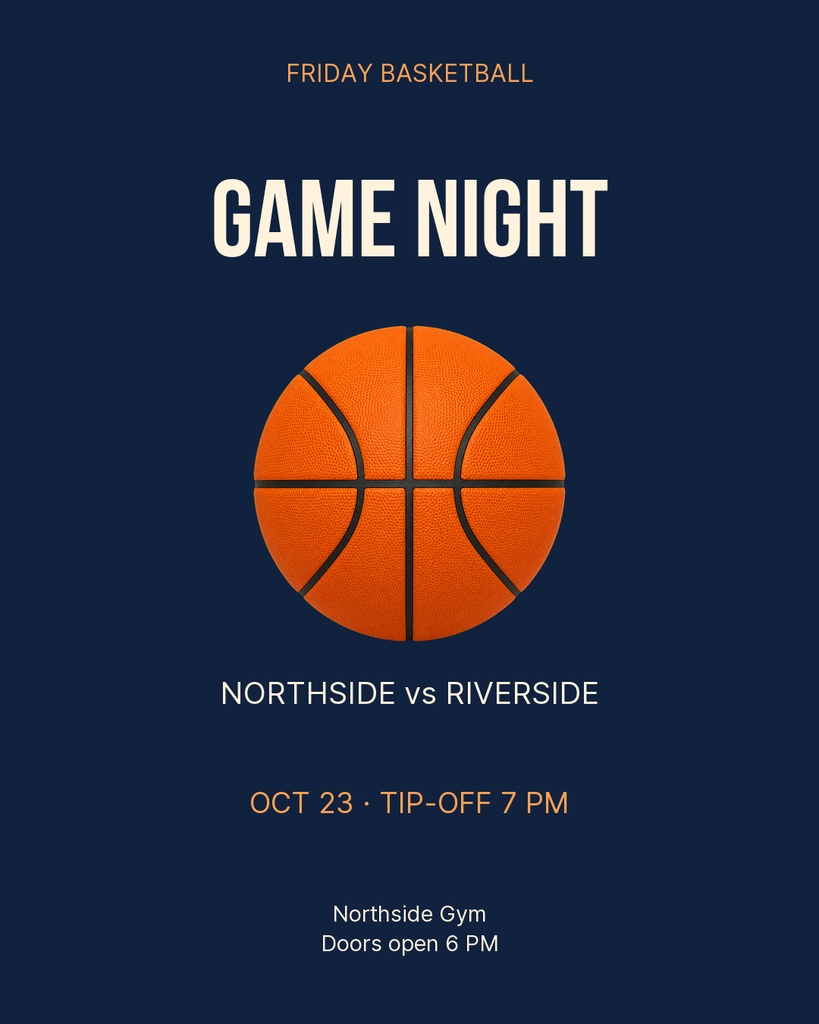 Preview for Courtside Nights Portrait Post Template