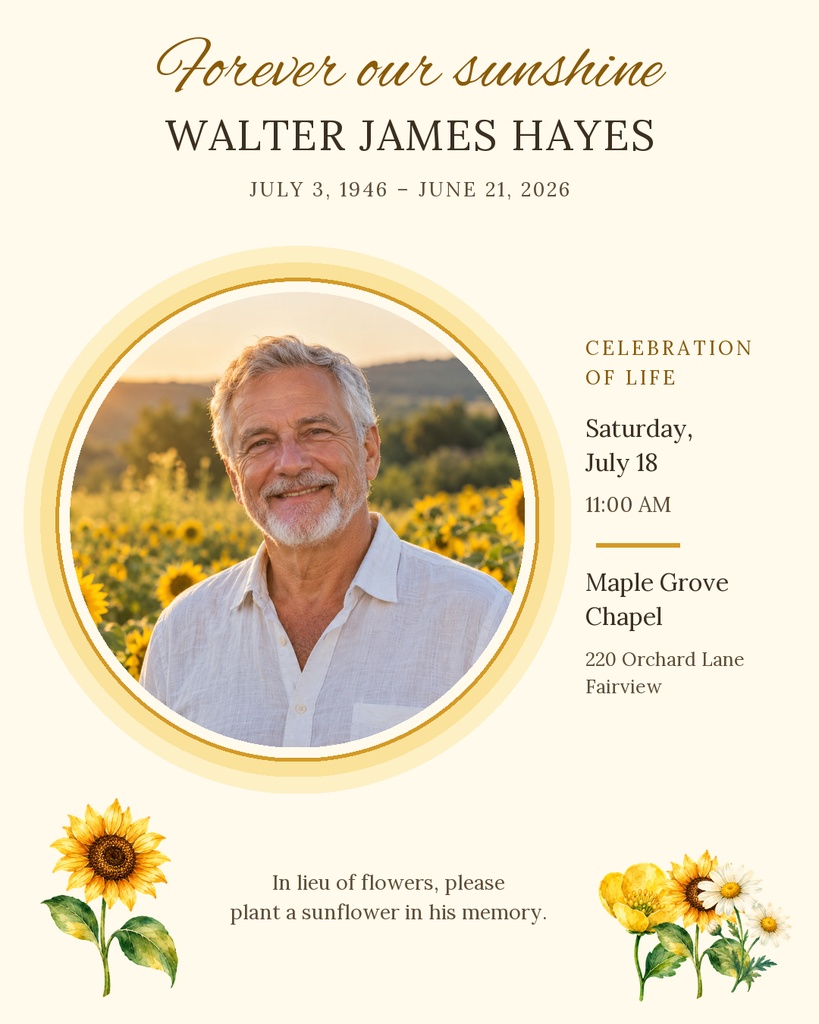 Preview for Forever Our Sunshine Portrait Post Template