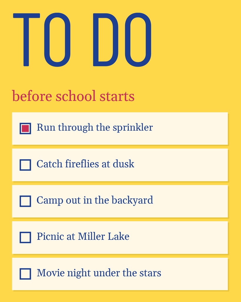 Preview for Our Summer Bucket List Carousel Detail Template