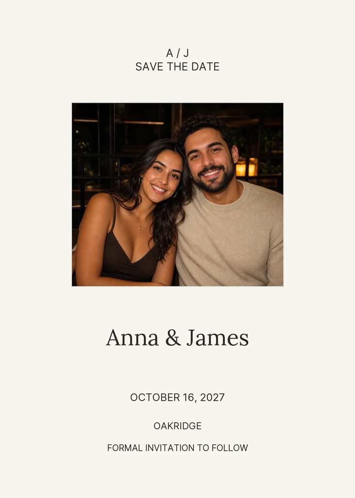 Preview for The Linen Room Wedding Save The Date Template