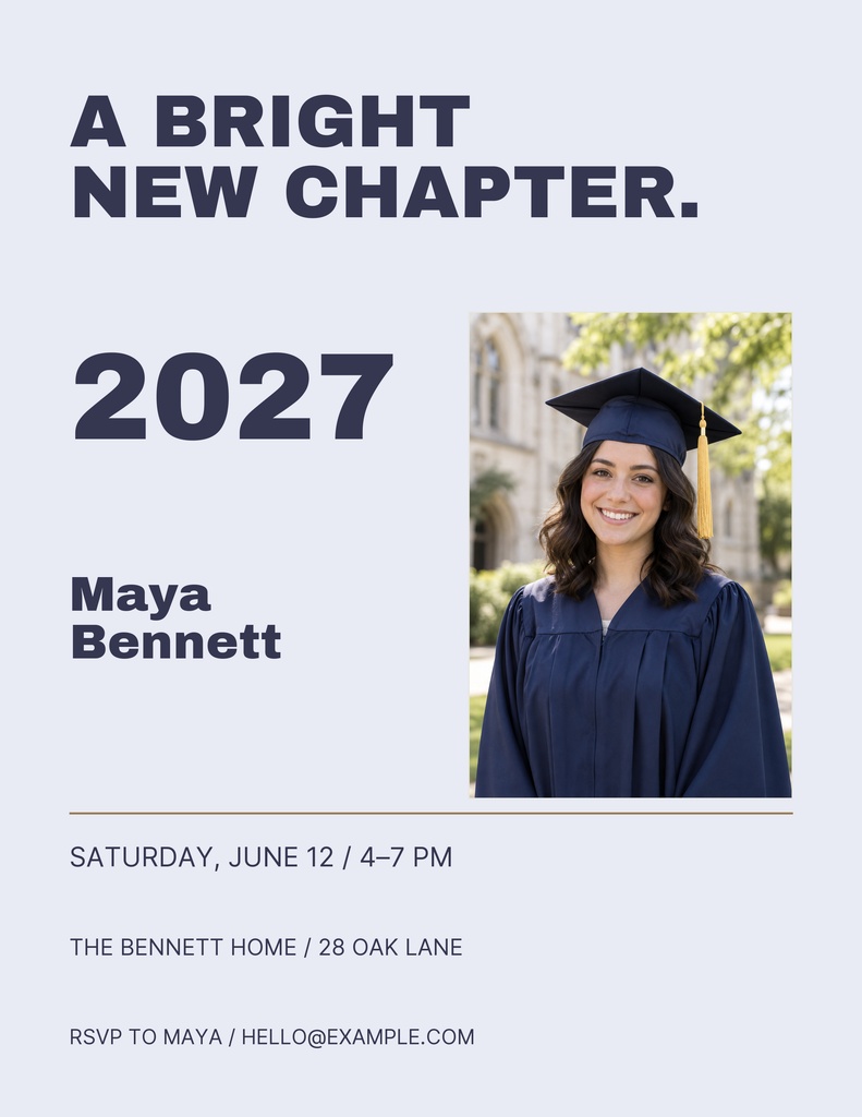 Preview for A Bright New Chapter Letter Flyer Template