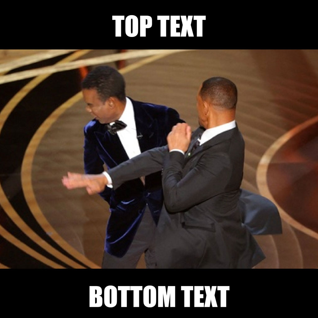 Will Smith slapping Chris Rock at the Oscars