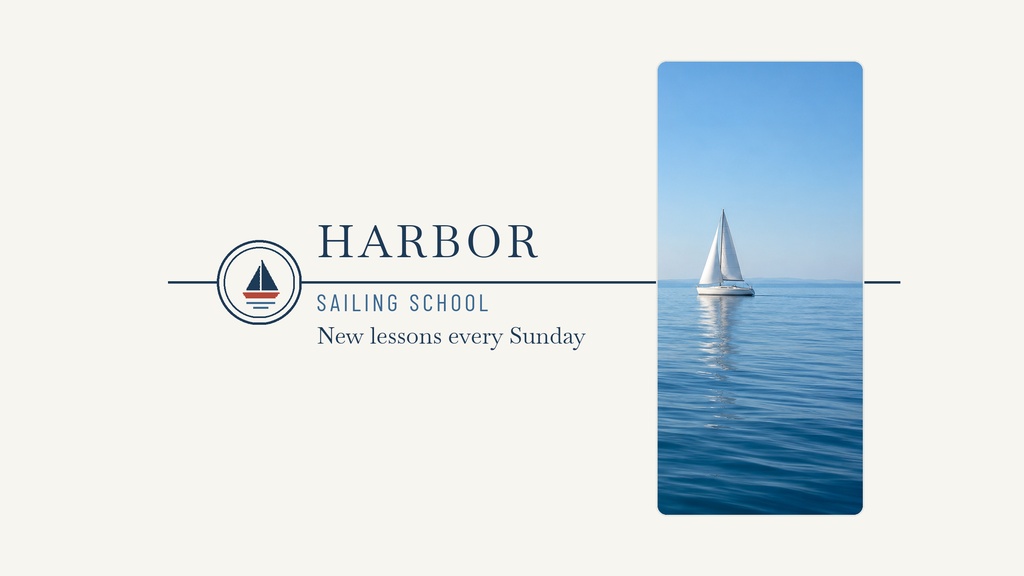Preview for Harbor Sailing School Youtube Banner Template
