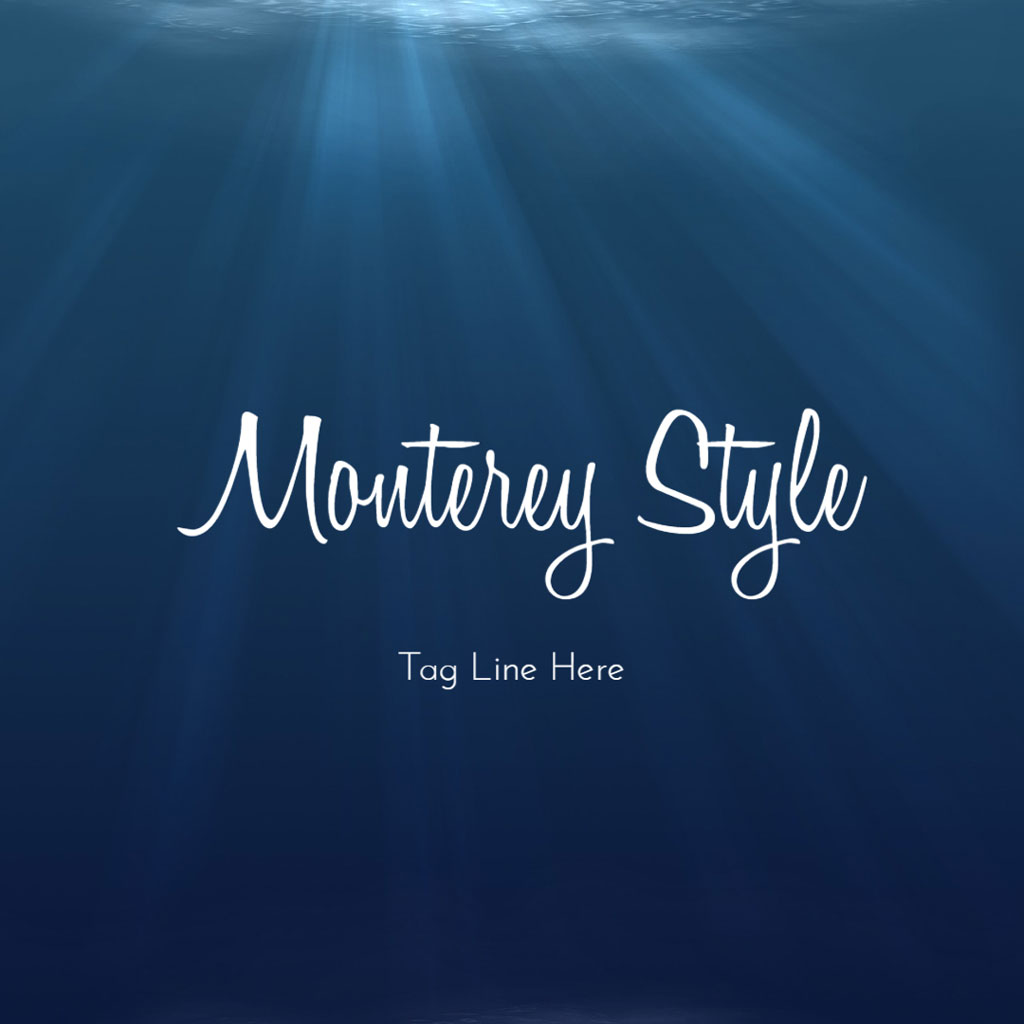 Monterey Style underwater scene with sunlight