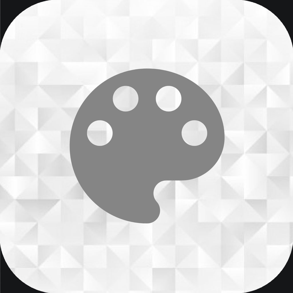 Grey painter's palette icon