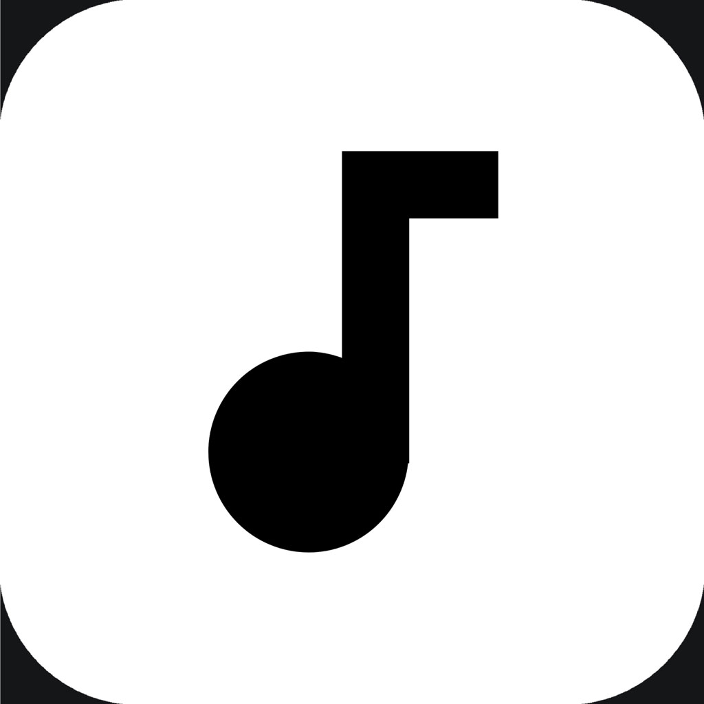 Black music note icon