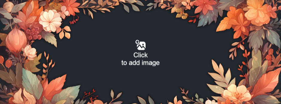 Floral frame with orange and peach flowers