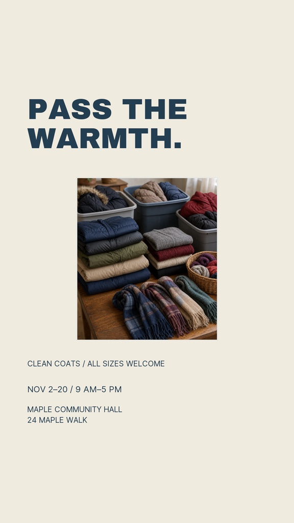 Preview for Winter Coat Kindness Story Opener Template