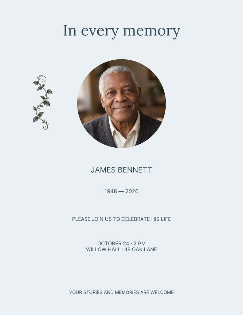 Preview for In Every Memory Letter Flyer Template