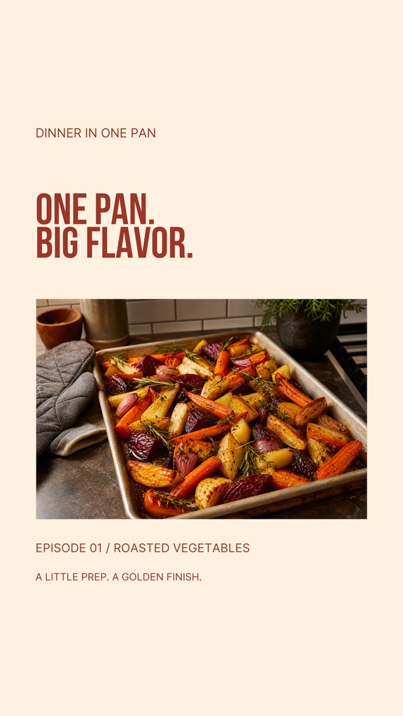 Preview for Dinner In One Pan Static Reel Cover Template