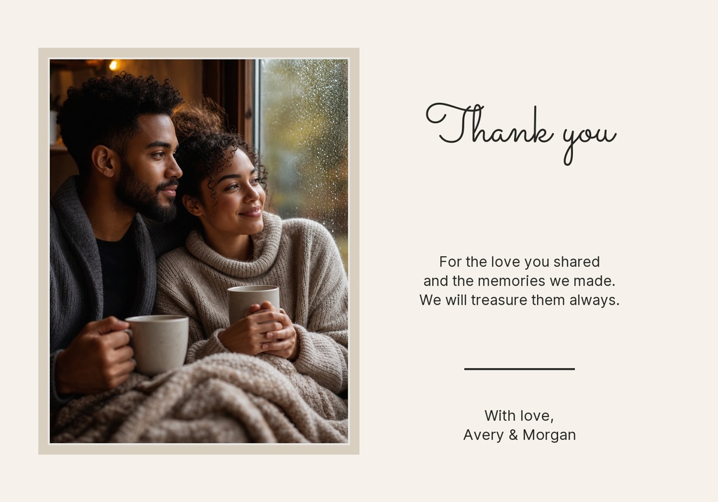 Preview for Always Together Thank-you Card Template