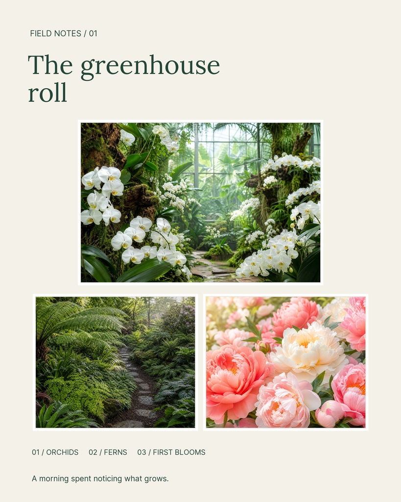 Preview for The Greenhouse Roll Memory Page Template