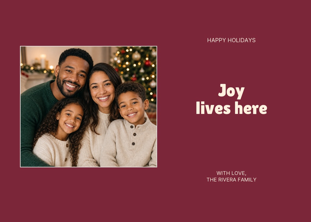 Preview for Joy Lives Here Landscape Greeting Template