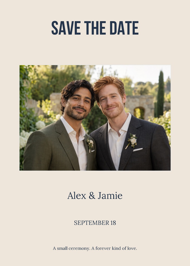 Preview for City Hall And Forever Save The Date Template