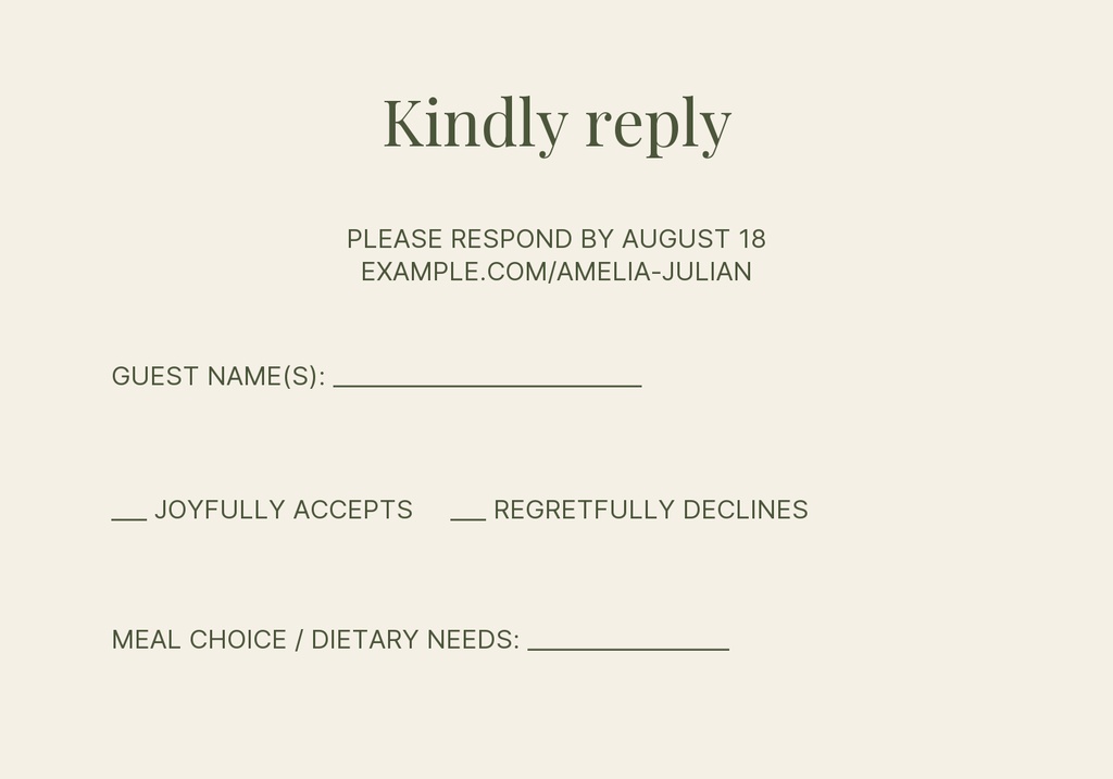 Preview for Orchard House Wedding Rsvp Card Template