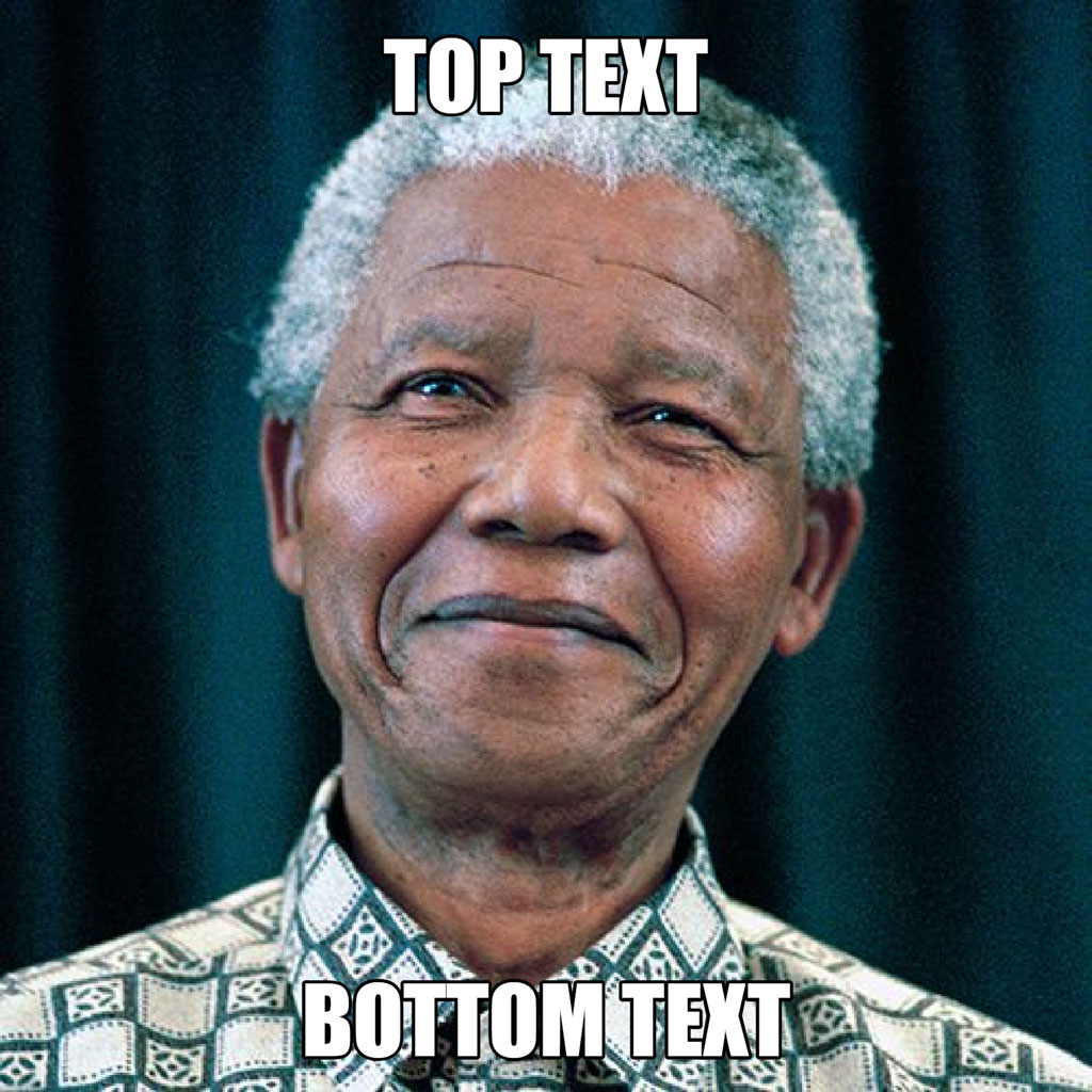 Kofi Annan with top and bottom text overlay