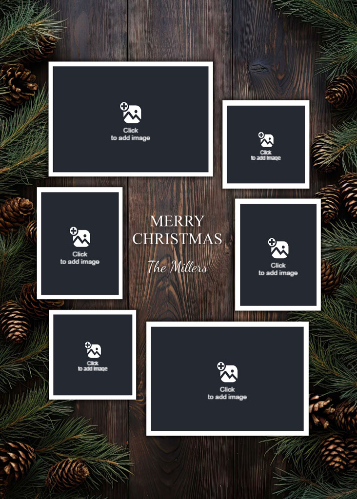 Christmas card with family photos