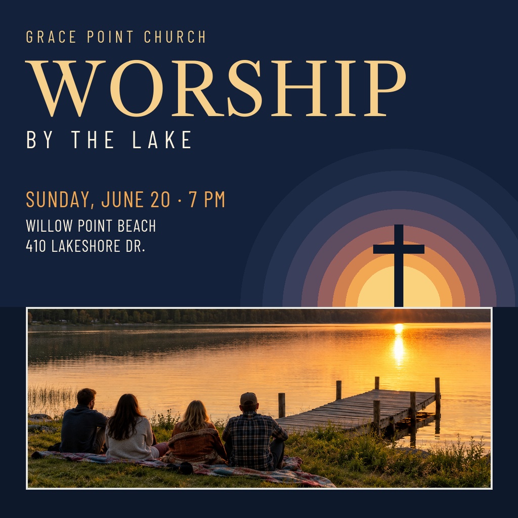Preview for Worship By The Lake Square Post Template