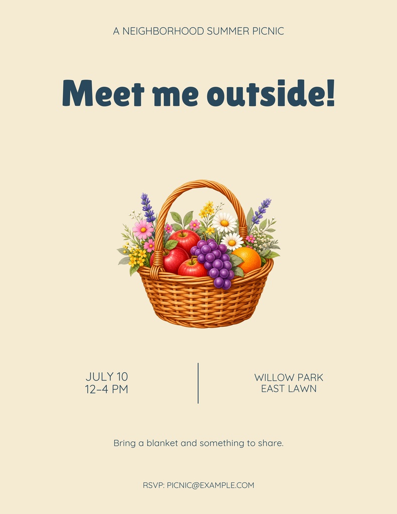 Preview for Meet Me Outside Letter Flyer Template
