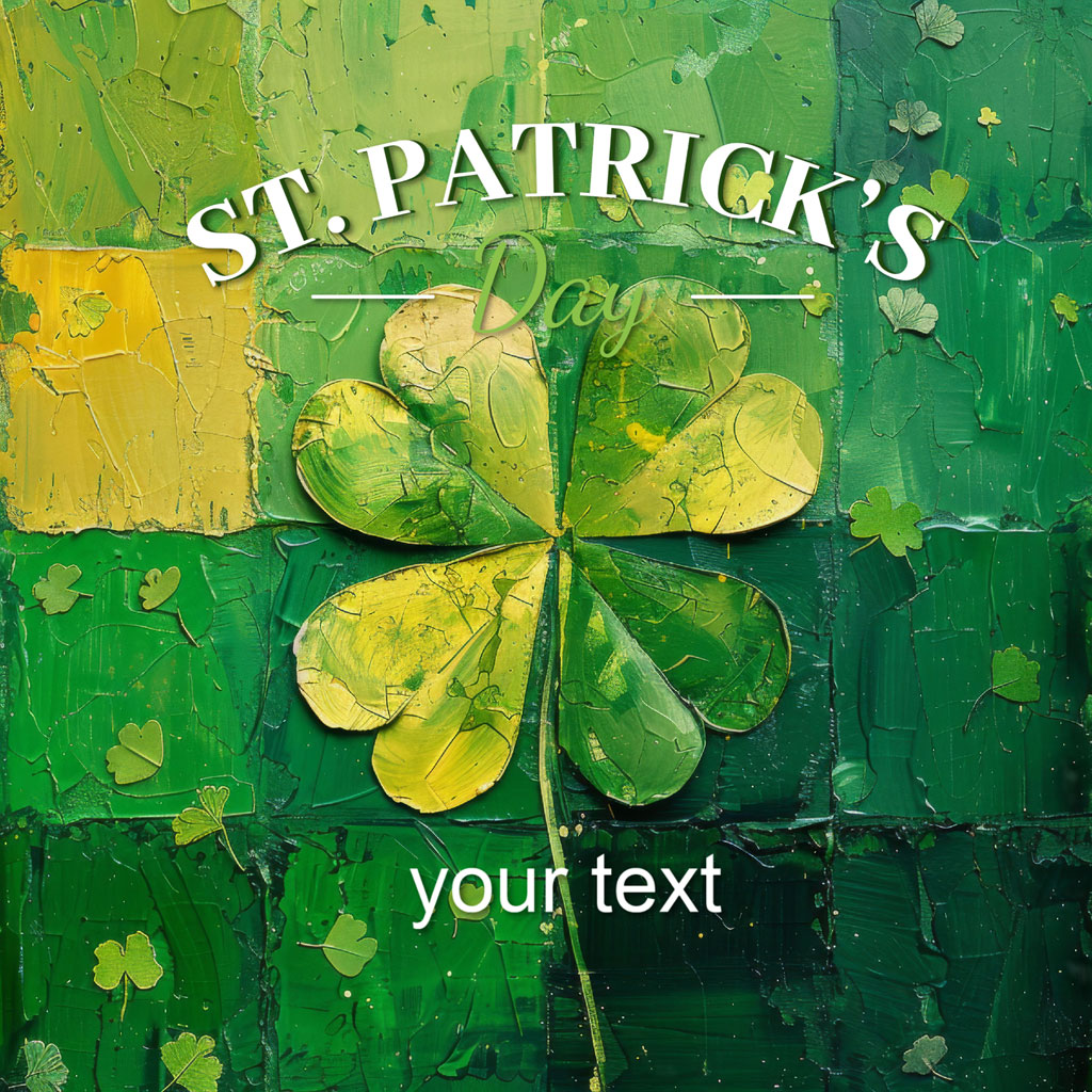 St. Patrick's Day background with shamrock