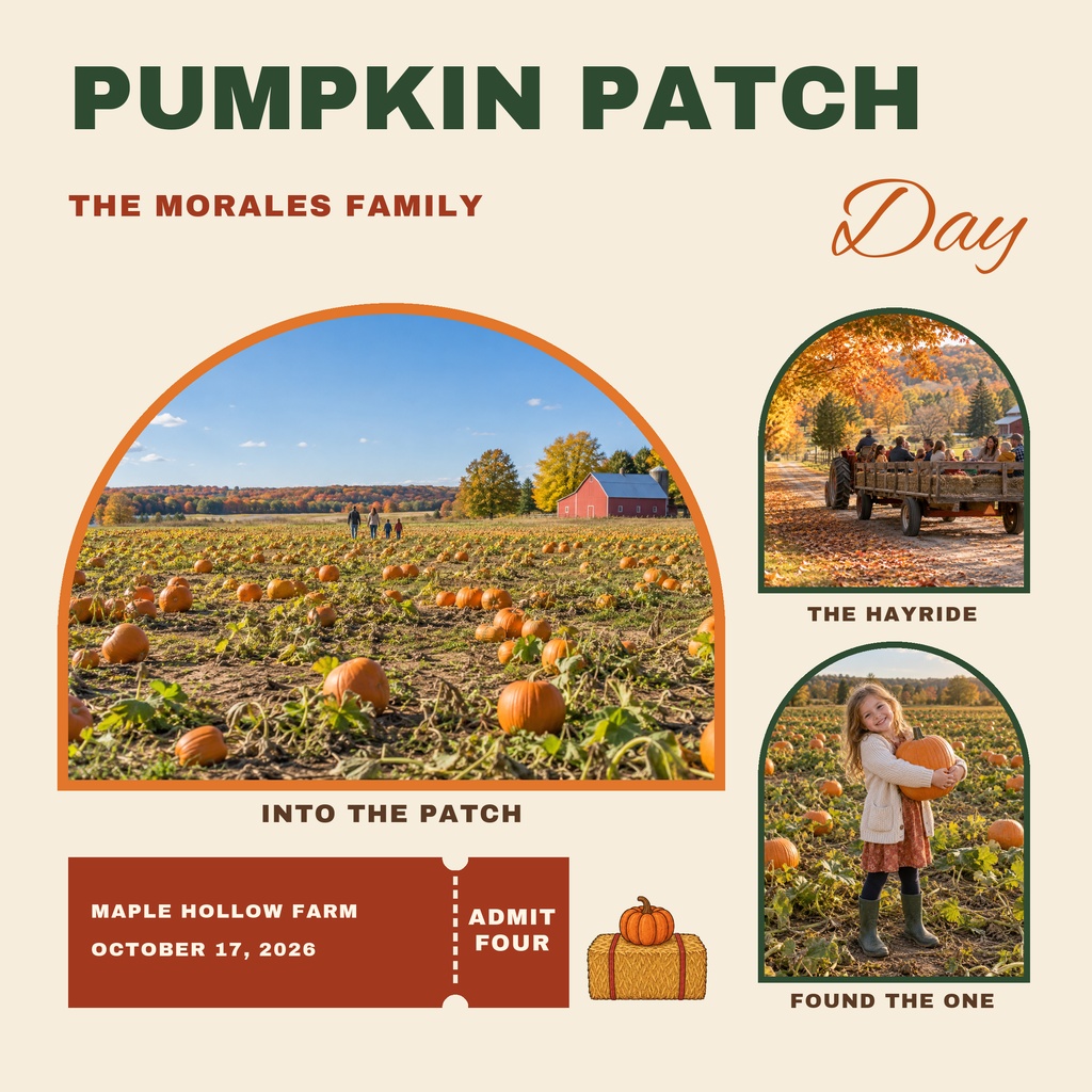 Preview for Pumpkin Patch Day Square Collage Template