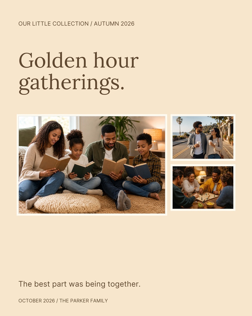 Preview for Golden Hour Gatherings Memory Page Template