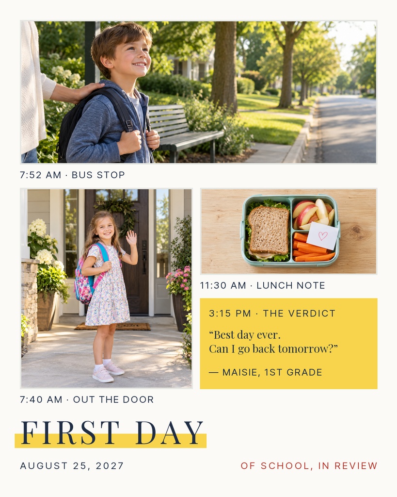 Preview for First Day, Big Smiles Portrait Collage Template