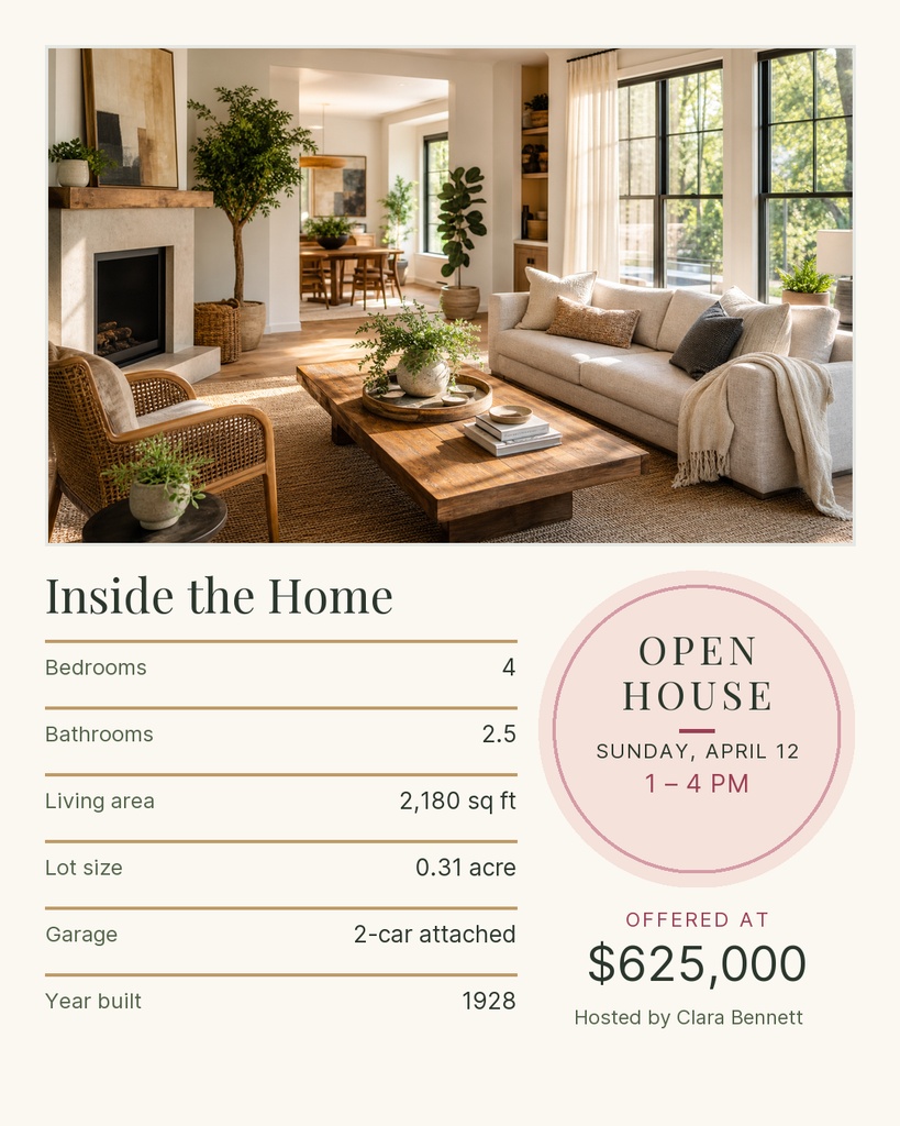 Preview for Sunlit Spring Open House Carousel Detail Template