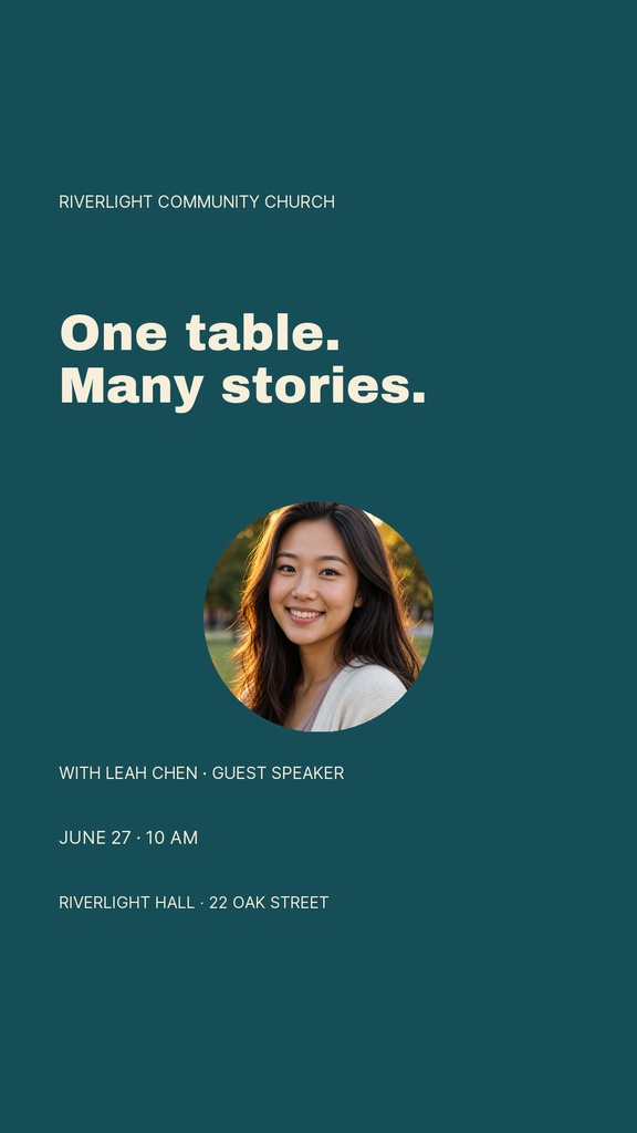 Preview for One Table, Many Stories Story Opener Template
