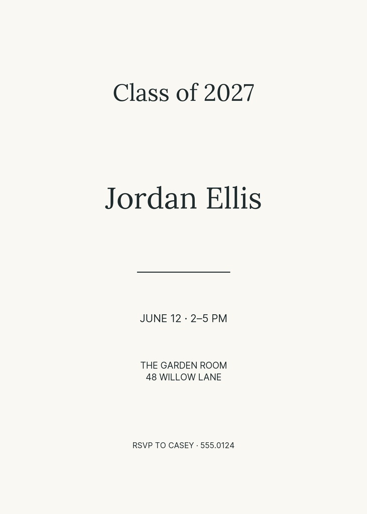 Preview for A Future Unwritten 5 × 7 Invitation Template