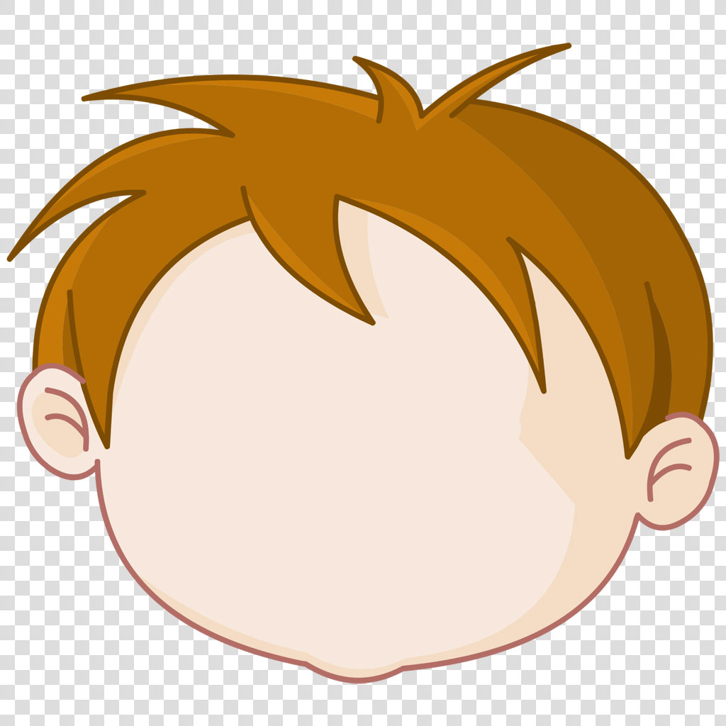 Cartoon character with brown hair