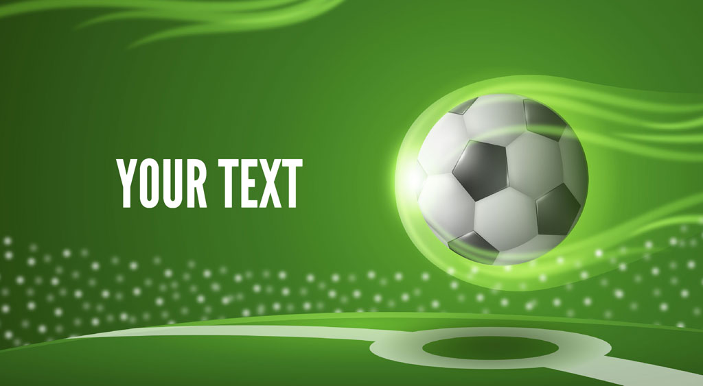 A soccer ball on a green field