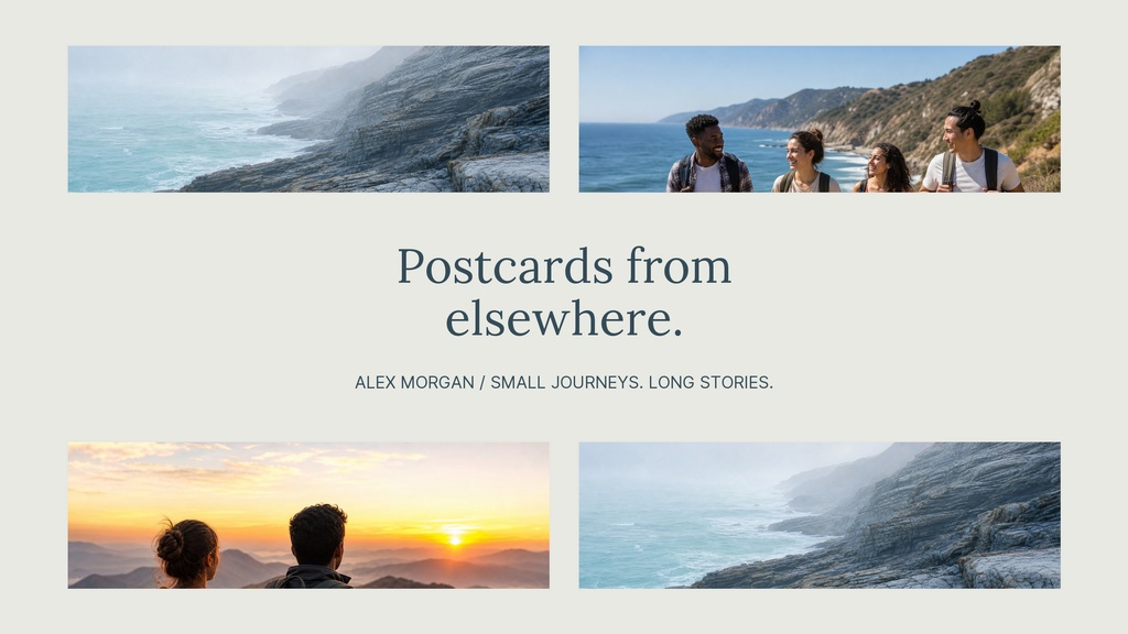 Preview for Postcards From Elsewhere Youtube Banner Template