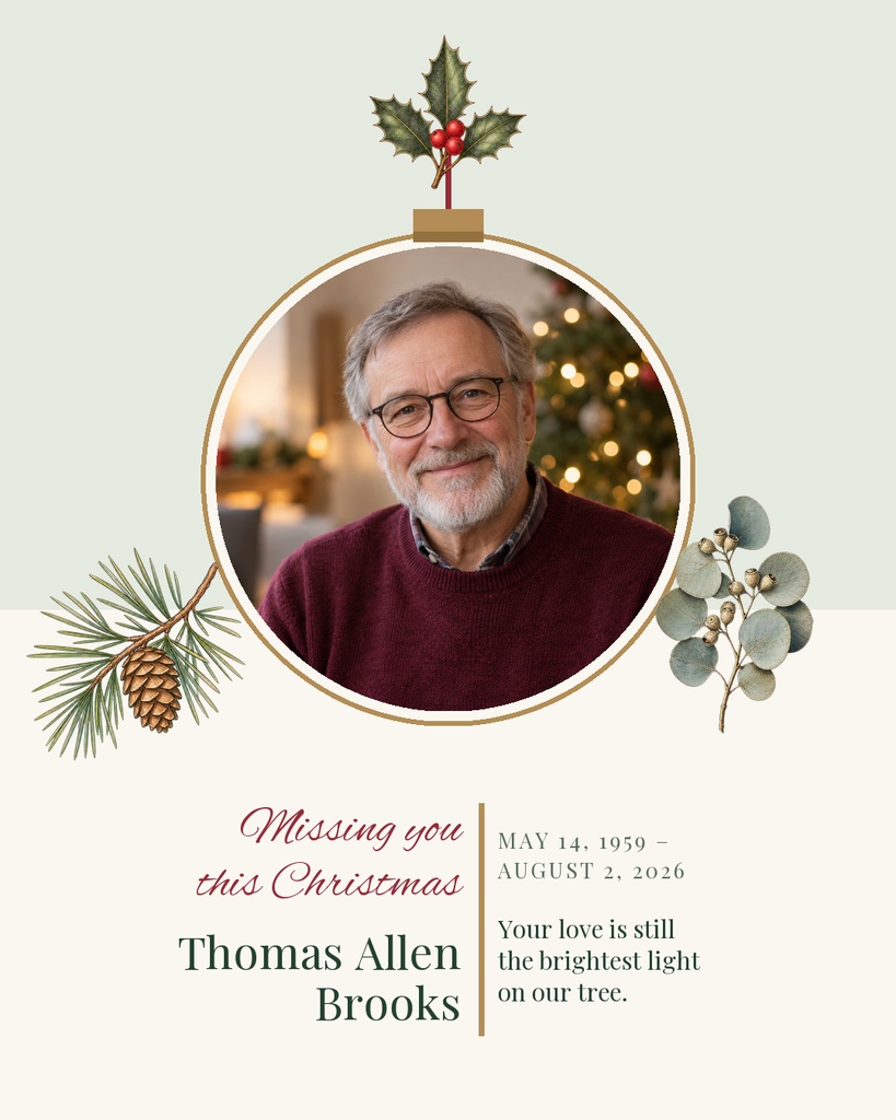 Preview for Missing You This Christmas Portrait Post Template
