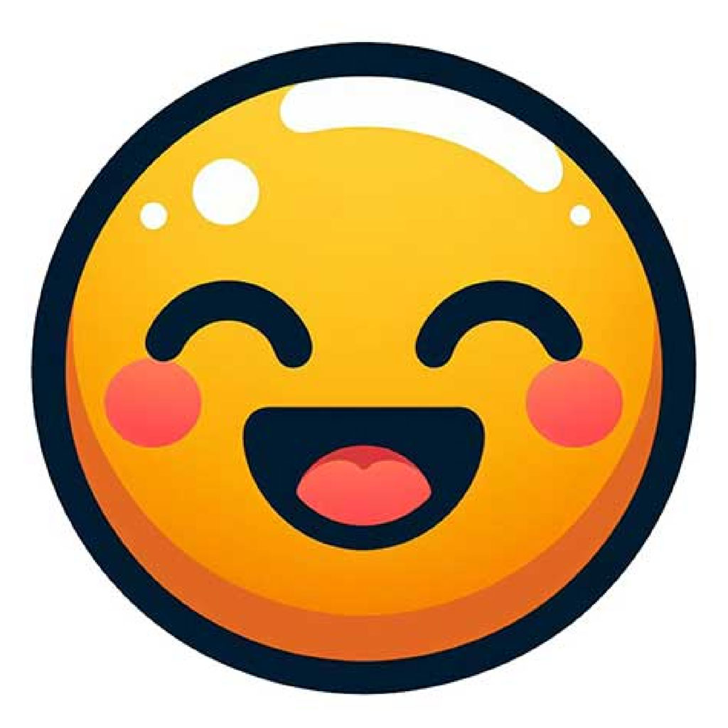 Winking face emoji with rosy cheeks