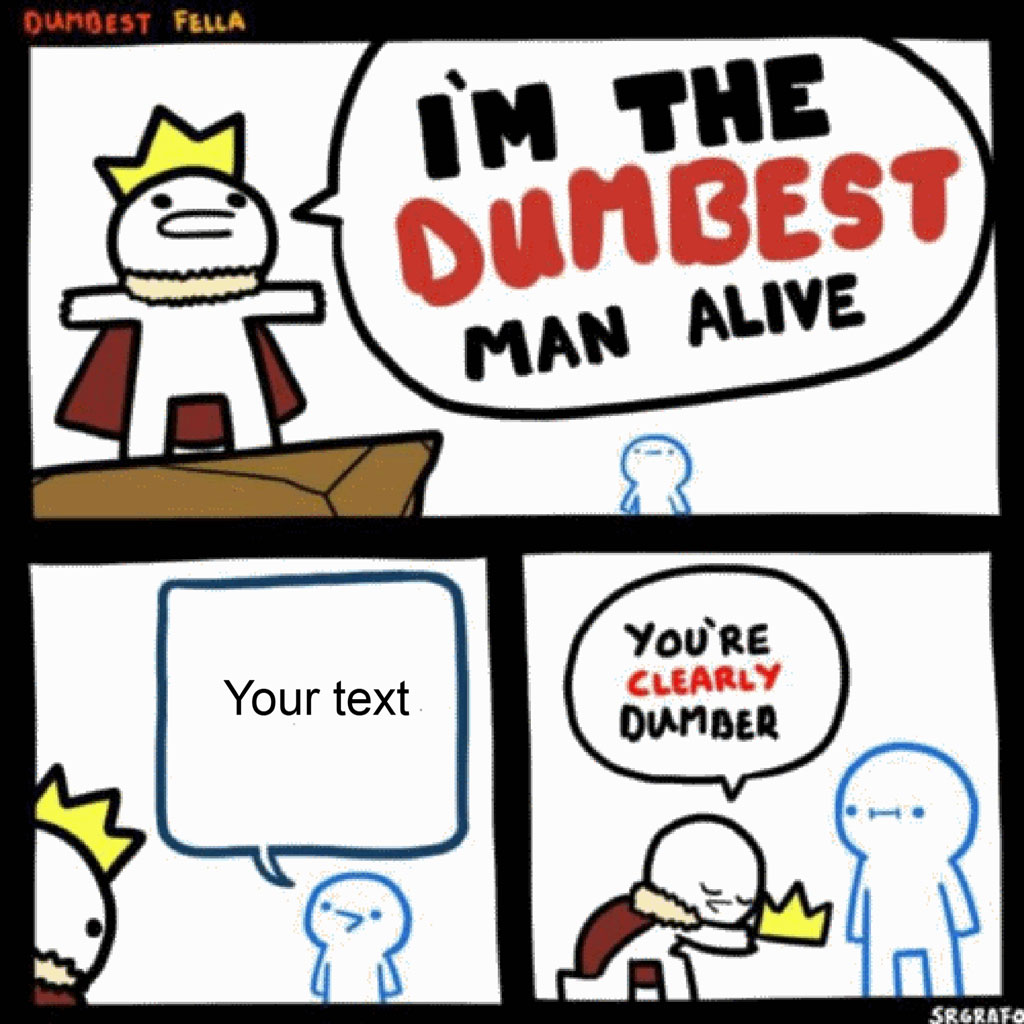 A three-panel comic strip featuring a king and another character exchanging witty remarks about being the dumbest.