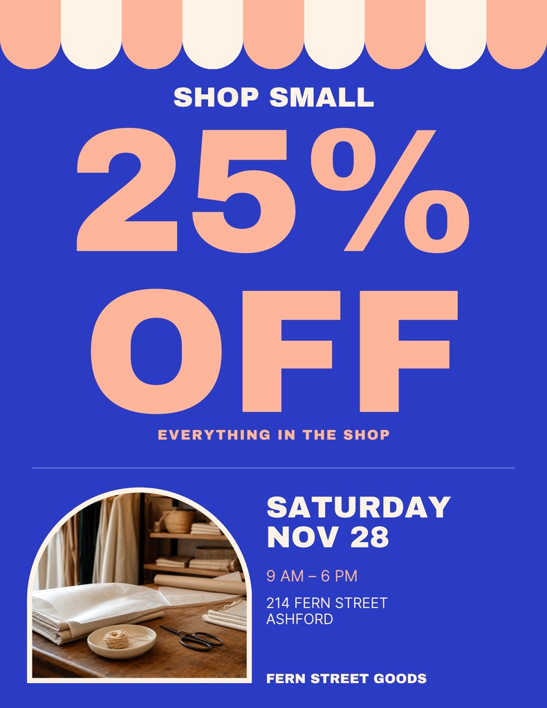 Preview for Shop Small Saturday Letter Flyer Template