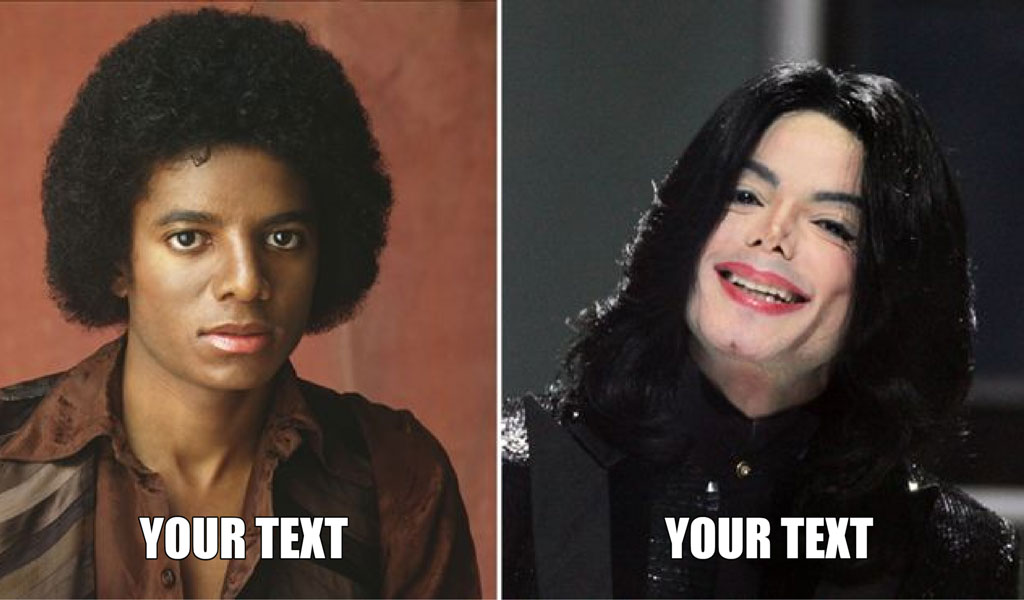 Michael Jackson meme template with two images